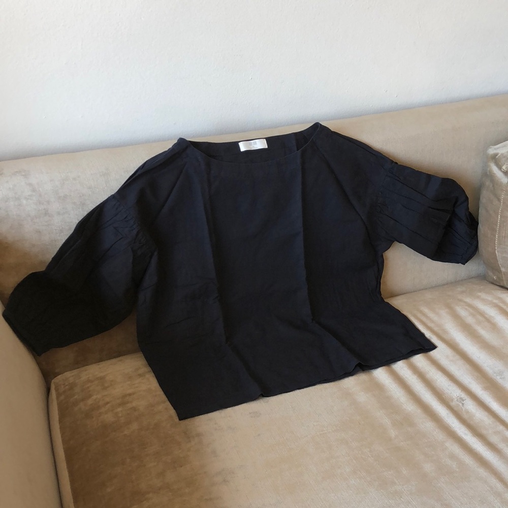 Uniqlo Cotton Linen Loose Fit Blouse